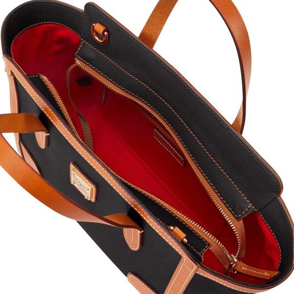 Dooney & Bourke Saffiano Small Shopper Tote - Black - Picture 3 of 4